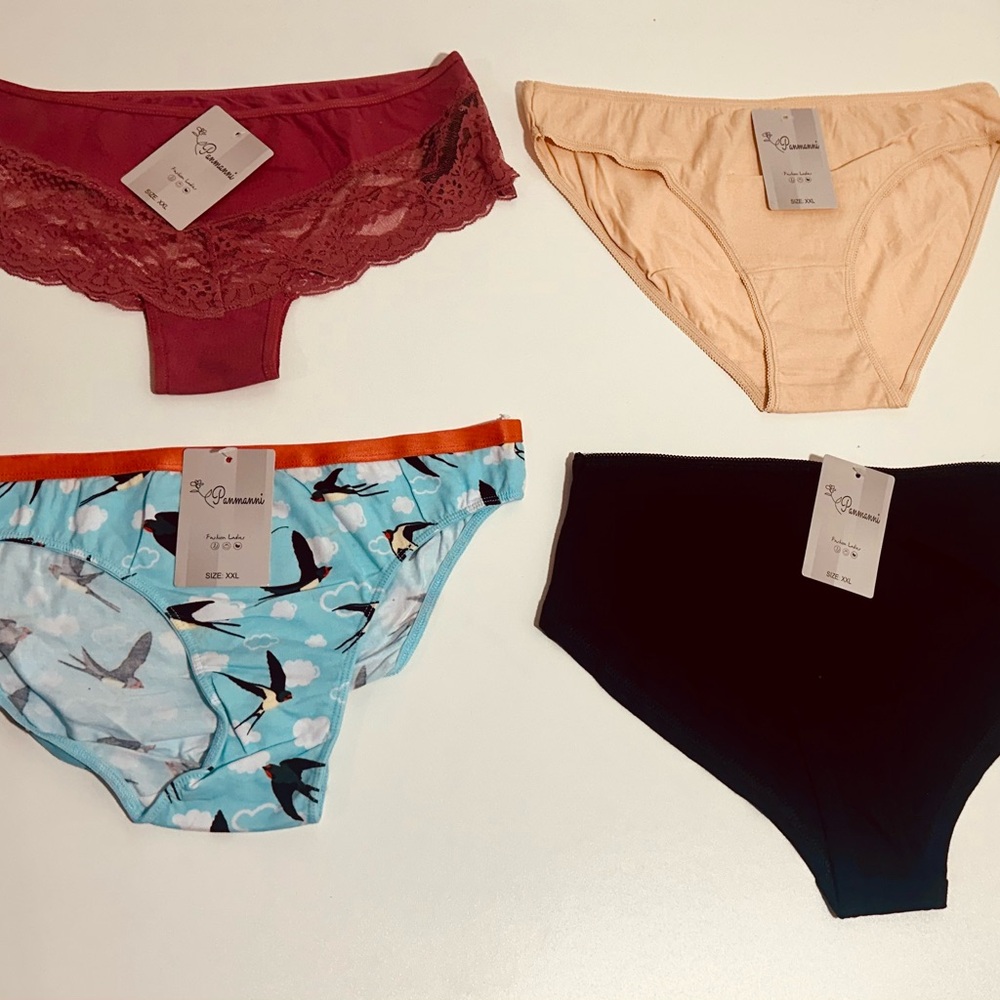 XXL Womens Panties Shein BRAND NEW with Tags different Styles lace ( Pack of 4)